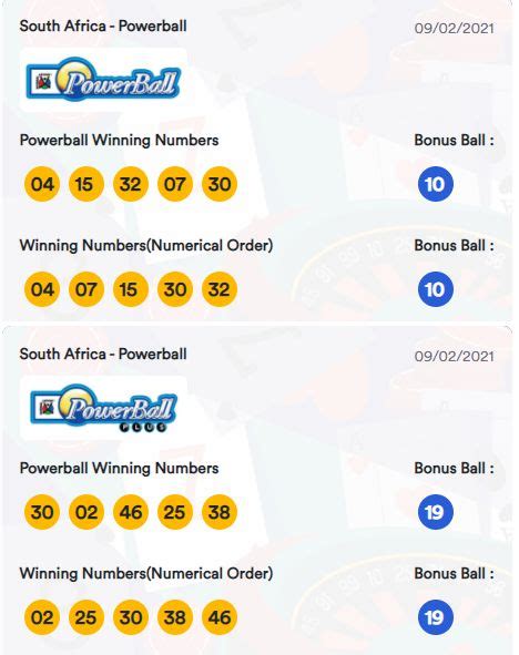 powerball results history 2021 south africa|Historical SA PowerBall Results .